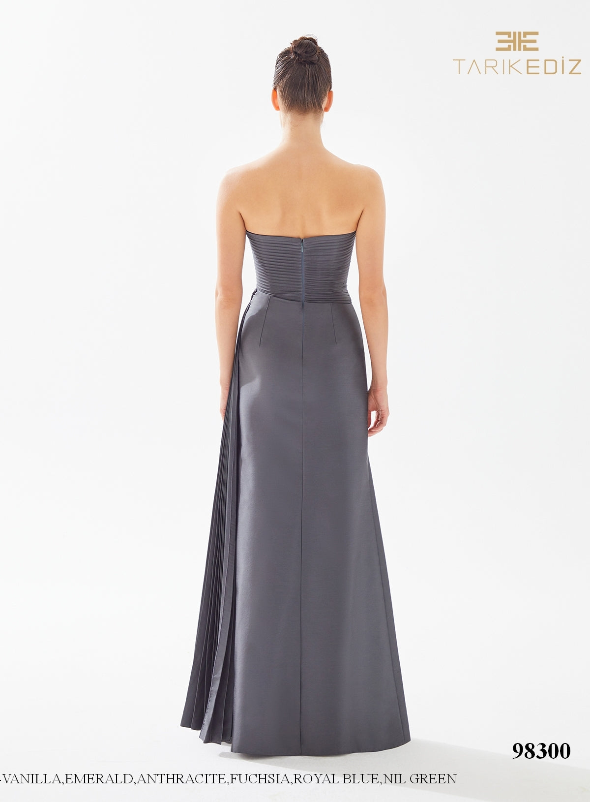 Tarik Ediz 98300 Strapless Pleated Gown Pre-order 8 / Royal Blue Tarik Ediz 98300 Strapless Pleated Gown Pre-order 8 / Royal Blue