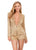 Ashley Lauren 4632 Liquid Beaded Two Piece Romper Suit