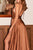 Cowl-Neckline A-line Slit Bridesmaids or Evening Gown BD104B