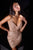 La Divine CC497 Spaghetti-Strap Beaded V-Neck Fitted Mini Dress