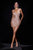 La Divine CC497 Spaghetti-Strap Beaded V-Neck Fitted Mini Dress