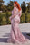 Long Sleeves Glitter Print Long Gown CD989
