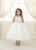 Satin Flower Bodice with Tulle Flower Girl Dress D-754