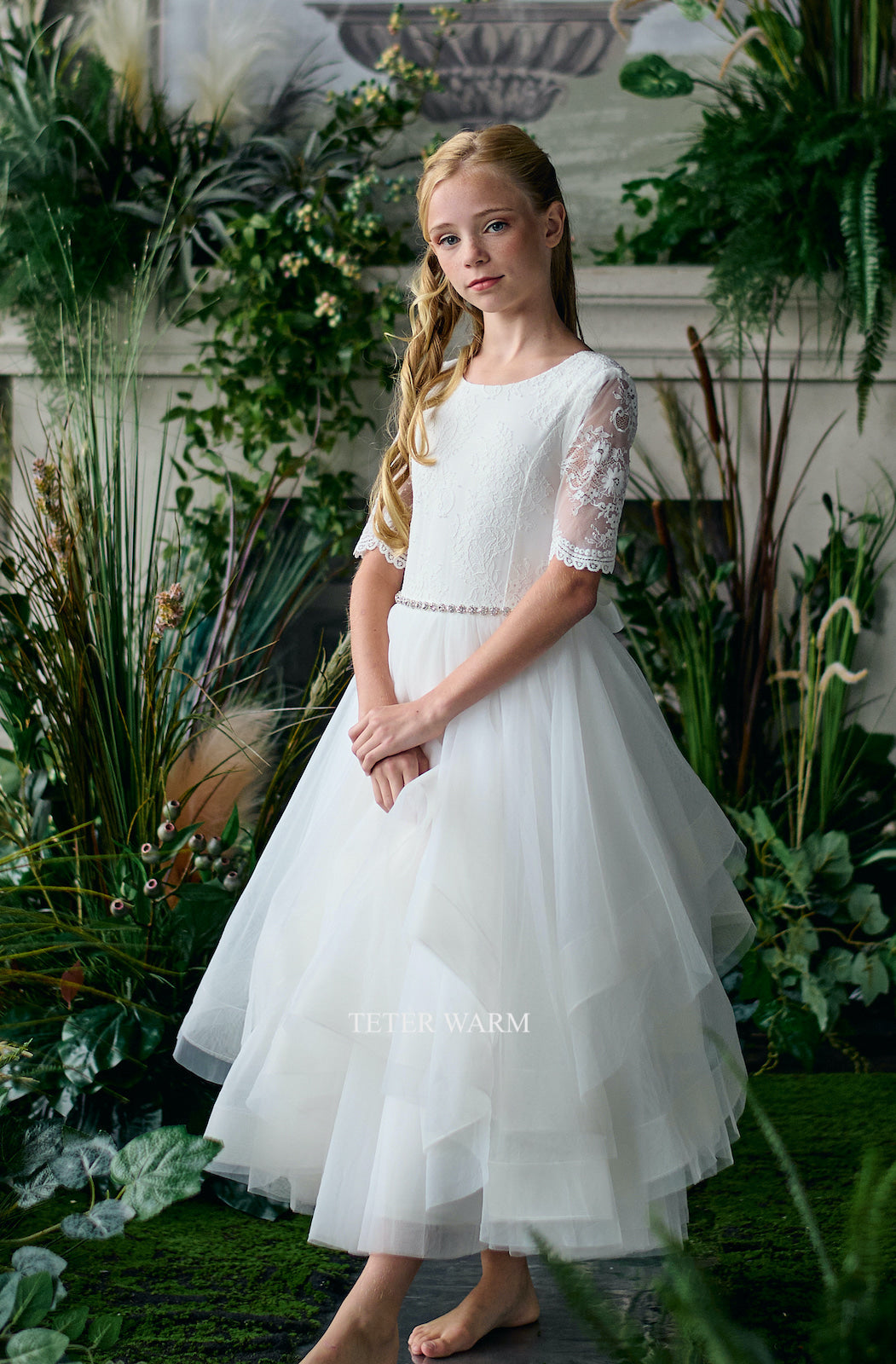 Teter Warm Girls First Communion Off White Dress ES06 7 Teter Warm Girls First Communion Off White Dress ES06 7