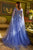Embellished A-line Gown with Cape GL3606