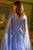 Embellished A-line Gown with Cape GL3606