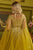 Embellished A-line Gown with Cape GL3606