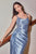 Fitted Stretch Satin Gown CDS496
