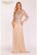 Terani 1921M0473 Feather Embellished Sleeves Long Gown