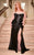 Curves Ladivine CDS423C Strapless Beaded Embellishment Satin Prom Gown