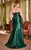 Curves Ladivine CDS423C Strapless Beaded Embellishment Satin Prom Gown