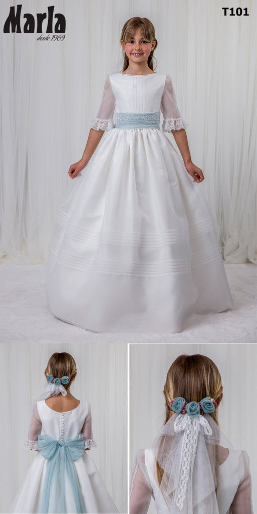 Chiffon Spanish Communion Gown Marla T101 – Sparkly Gowns