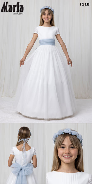 Tulle Spanish Communion Gown Marla T110