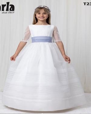 Size 9 in stock Spanish Communion Gown Marla T235