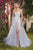 Andrea & Leo Couture A1029 Corset Strapless Floral Applique Evening Gown