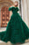 Ruffles Off-the-Shoulders Corset Structure Rouge Tulle Gown Andrea & Leo Couture A1032