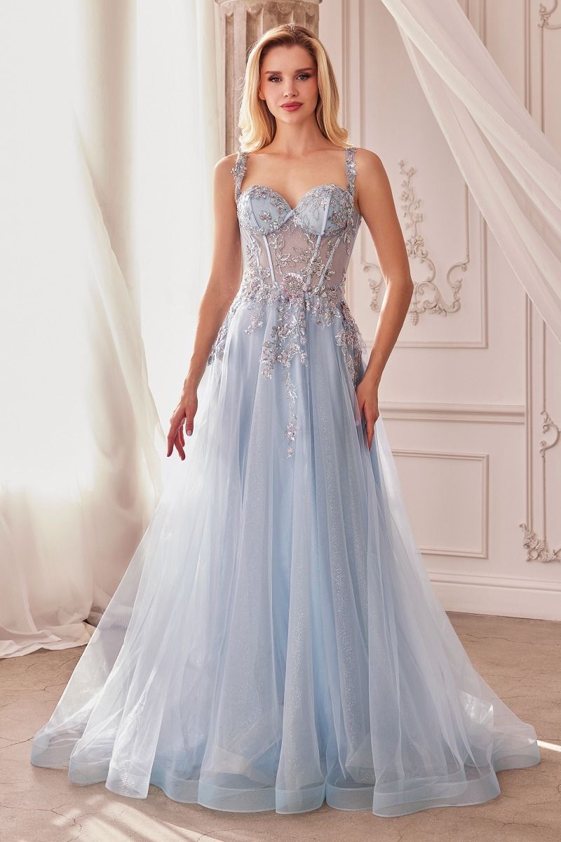 Andrea & Leo A1258 Embellished A-Line Tulle Gown Sparkly Gowns Andrea & Leo A1258 Embellished A-Line Tulle Gown Sparkly Gowns