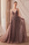 Andrea & Leo A1261 Lace Embellished Tulle Layered Gown