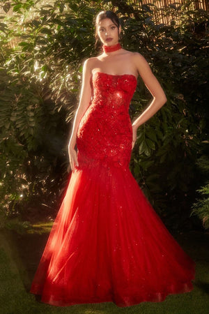 Andrea & Leo A1345 Tulle Mermaid Gown