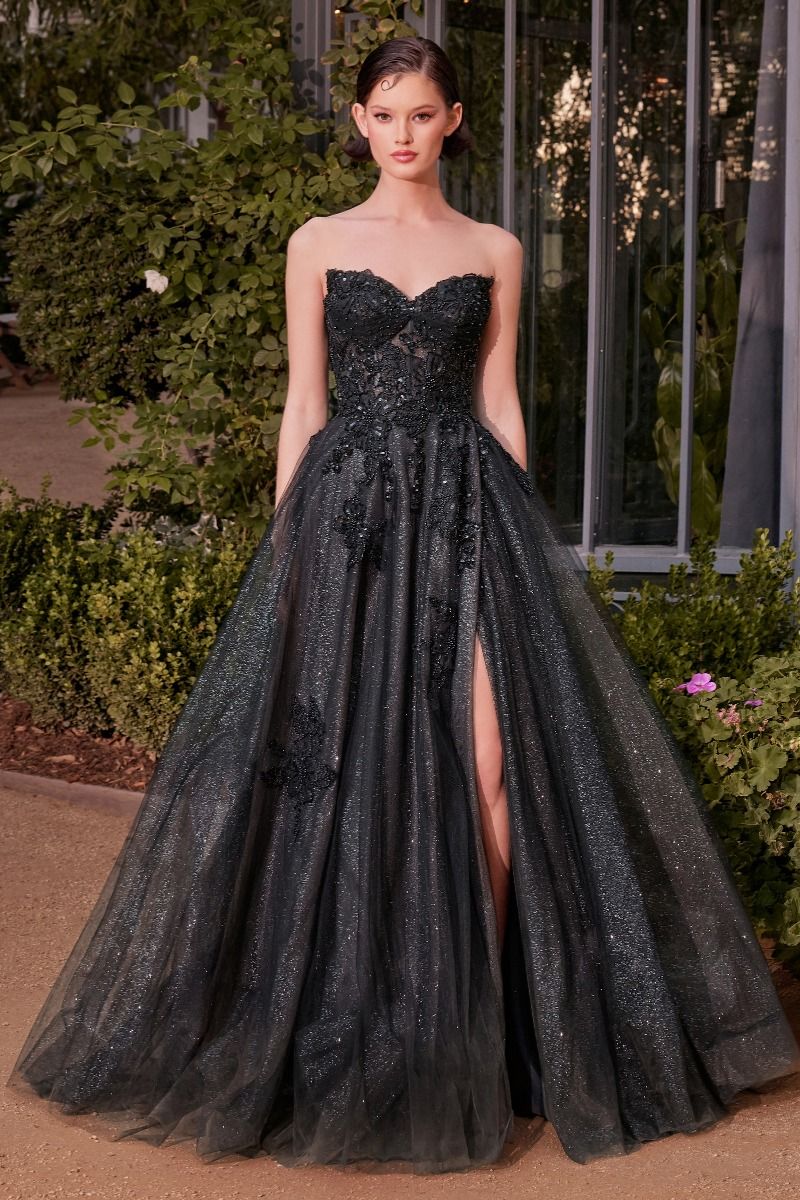 Lady Black Tie Women's A1378 - STRAPLESS LAYERED TULLE BALL GOWN - Black NUDE - Andrea & Leo 10 Lady Black Tie Women's A1378 - STRAPLESS LAYERED TULLE BALL GOWN - Black NUDE - Andrea & Leo 10
