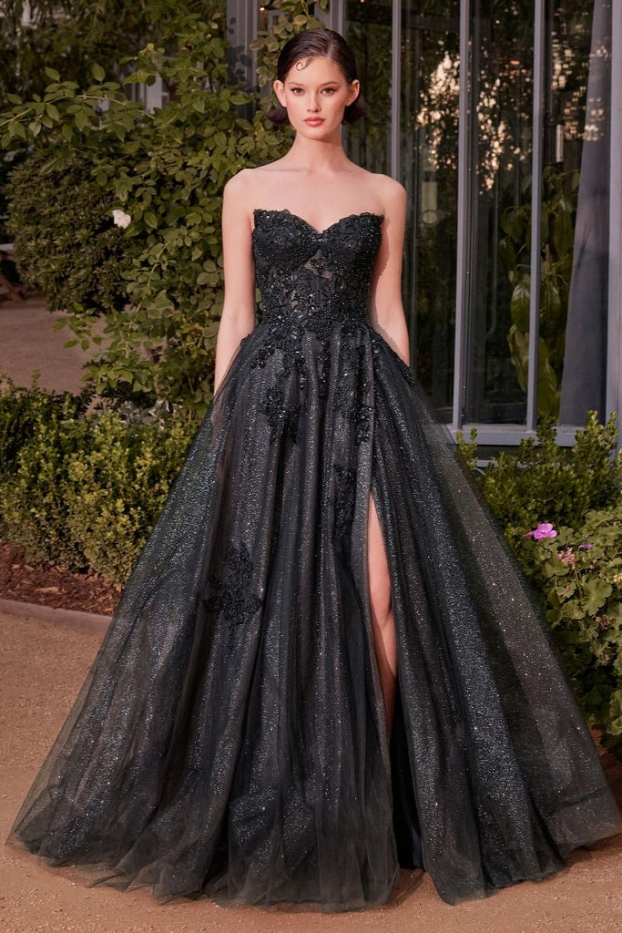 Andrea & Leo Couture A1378 Strapless Layered Tulle Gown Sparkly Gowns Andrea & Leo Couture A1378 Strapless Layered Tulle Gown Sparkly Gowns