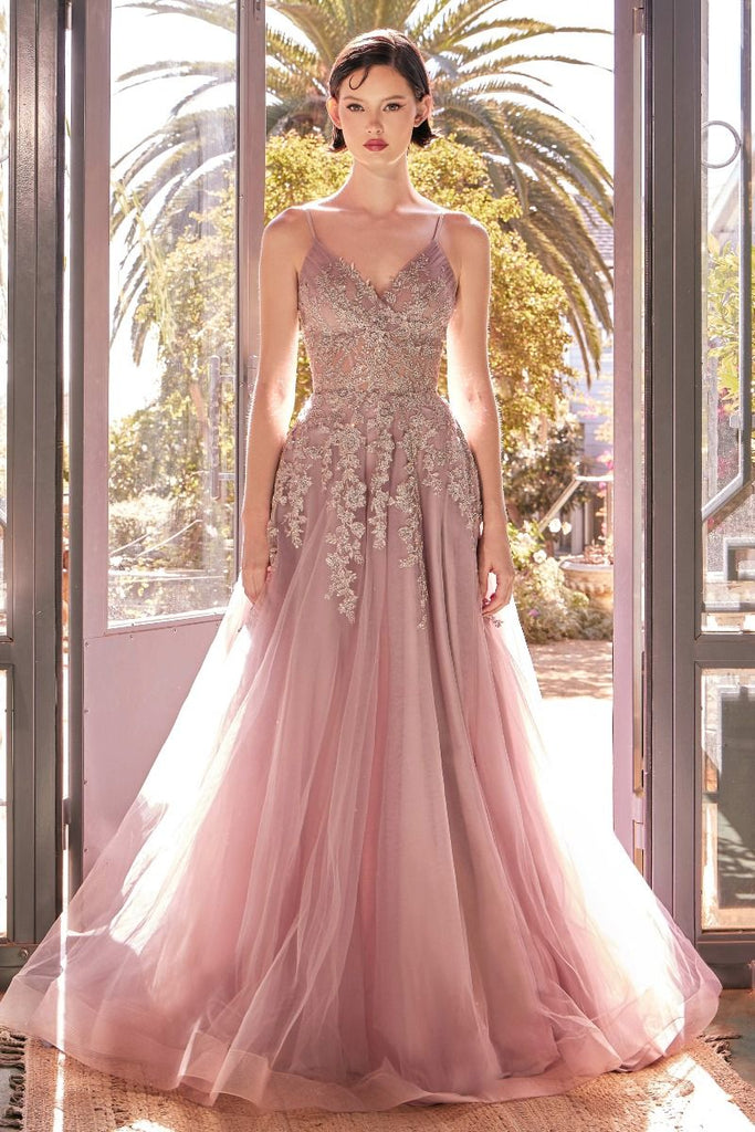 Andrea & Leo Couture A1416 A-Line Lace Tulle Gown