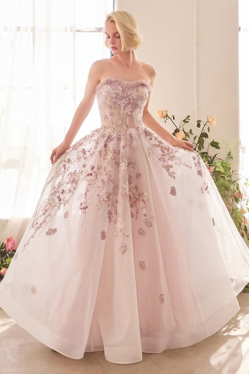 Andrea & Leo A1455 Elegant A-Line Ballgown Mauve / 4 Andrea & Leo A1455 Elegant A-Line Ballgown Mauve / 4