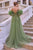 Andrea & Leo A1515 Beaded Fitted Gown with Removable Cape