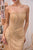 LaDivine A1519 strapless beaded mermaid gown in Gold