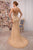 Andrea & Leo Couture  A1519 Strapless Beaded Mermaid Gown with Organza Ruffle Shawl
