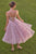 Andrea & Leo Couture A1523 Floral Corset Tea-Length Gown