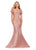 Ashley Lauren 11300 Off Shoulder Satin Evening Gown