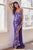 V-Neckline Paillette Fitted Gown B1141