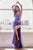 V-Neckline Paillette Fitted Gown B1141