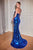 V-Neckline Paillette Fitted Gown B1141