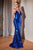 V-Neckline Paillette Fitted Gown B1141