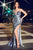 V-Neckline Paillette Fitted Gown B1141