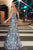 V-Neckline Paillette Fitted Gown B1141