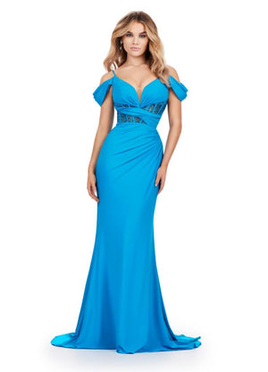 Plunging Neckline Embellished Dress AG0104 – Sparkly Gowns