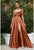 Cowl-Neckline A-line Slit Bridesmaids or Evening Gown BD104B