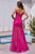 Glitter Printed Fitted Gown C155