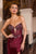 Ladivine C172  Plunging Neckline Corset Satin Fitted Evening Gown