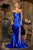 Ladivine CA119  Floral Appliques Fitted Prom Dress