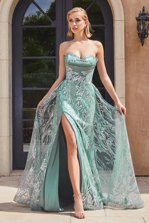 Strapless Glitter Mermaid Gown CB129