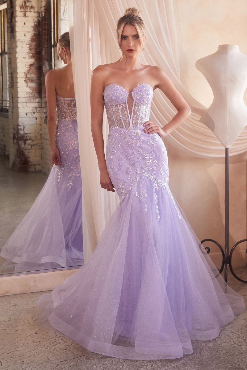 Strapless Mermaid Prom Gown CB139 Sparkly Gowns Strapless Mermaid Prom Gown CB139 Sparkly Gowns