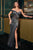 Ladivine CB160 One Shoulder  Crystals  Corset Evening Dress