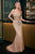 Ladivine CB160 One Shoulder  Crystals  Corset Evening Dress