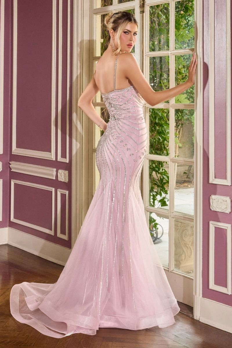 Ladivine CB167 Bow Beaded Evening Dress Sparkly Gowns Ladivine CB167 Bow Beaded Evening Dress Sparkly Gowns