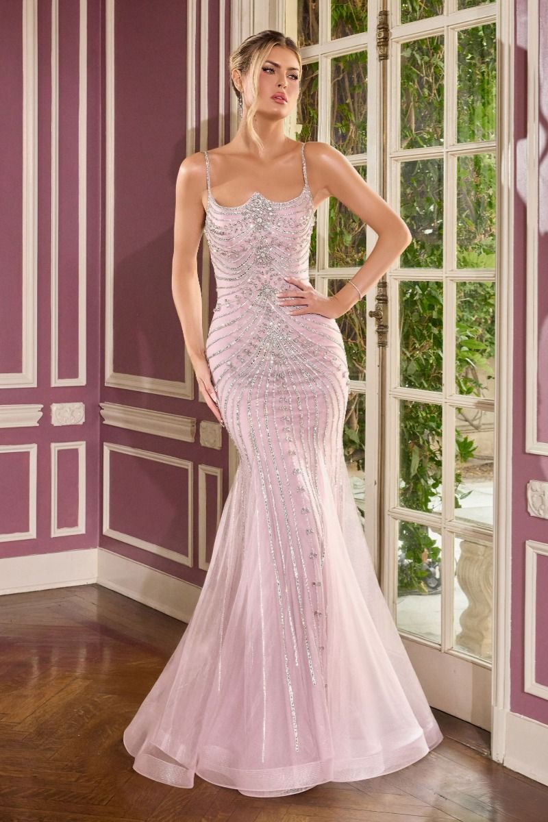 Ladivine CB167 Bow Beaded Evening Dress Sparkly Gowns Ladivine CB167 Bow Beaded Evening Dress Sparkly Gowns