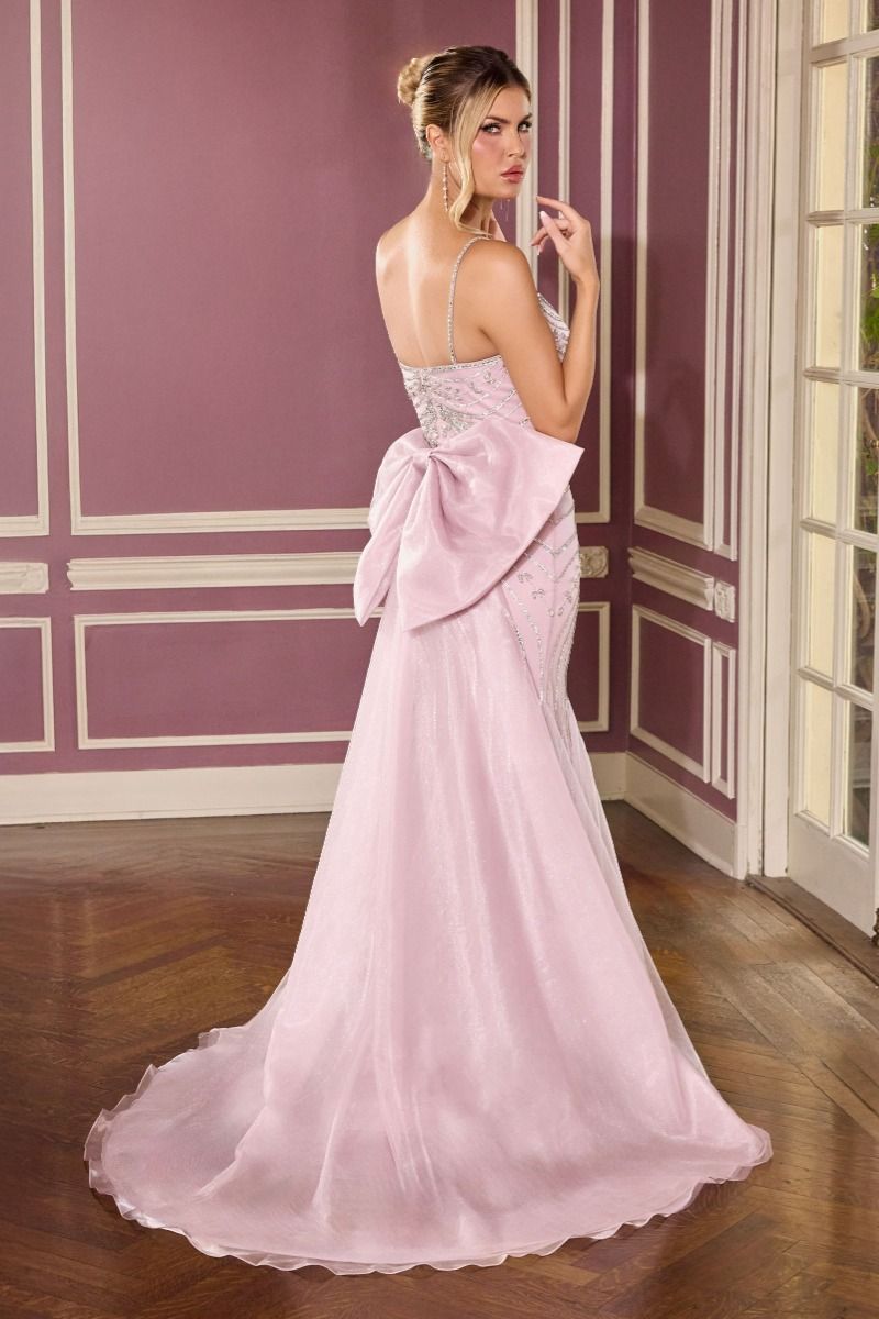 Ladivine CB167 Bow Beaded Evening Dress Sparkly Gowns Ladivine CB167 Bow Beaded Evening Dress Sparkly Gowns